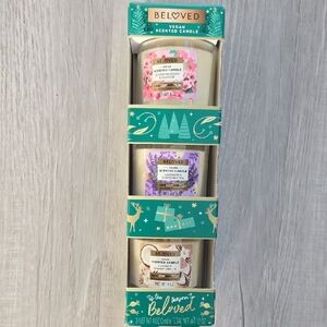 Vegan Scented Candle Set - CHERRY BLOSSOM, LAVENDER,COCONUT